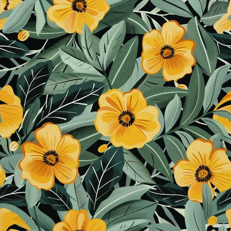 Tela decorativa para exteriores Oxford - Motivo floral I DX5508 (1/5)