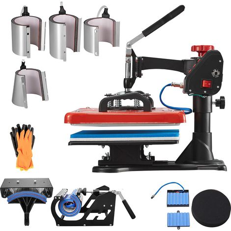 Machine à repasser thermique 30,5x38,1 cm, 1000W, rotation 360° et double tube chauffant pour T-shirts, mugs, casquettes et stylos (DIY). (1/5)