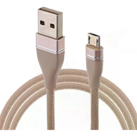 Câble de charge USB vers micro USB - 1 m, gaine en nylon tressé, compatible avec Galaxy, Huawei, Xiaomi, LG, HTC (or) (1/3)