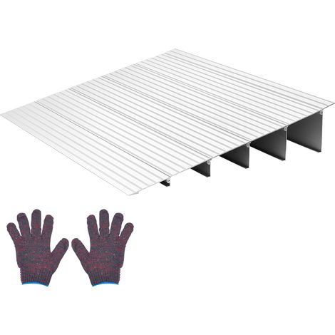Mophorn Rampa de Umbral 677x865x138mm,fabricada en aleación de aluminio para bordillos y entradas,con capacidad de carga de 362,9 kg.Ideal para sillas de ruedas,sillas eléctricas y escaleras (1/5)