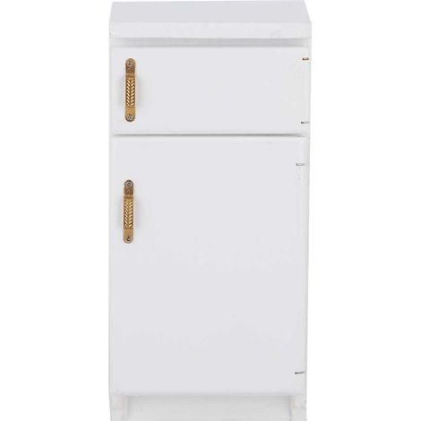 Mini réfrigérateur blanc 1:12, modèle de meuble de cuisine, excellent accessoire (1/5)