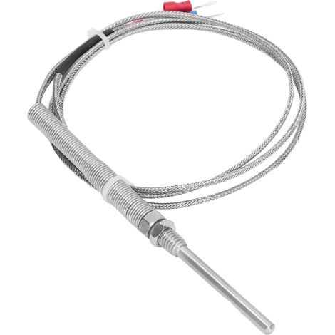 Capteur thermocouple type K inox 304, sonde M8 5x50mm, câble isolé 1 mètre pour contrôle de température (1/5)