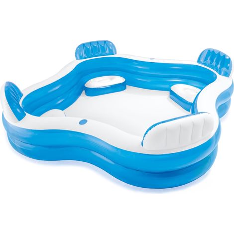 Piscina gonfiabile da giardino con sedili 229x229 cm Intex 56475