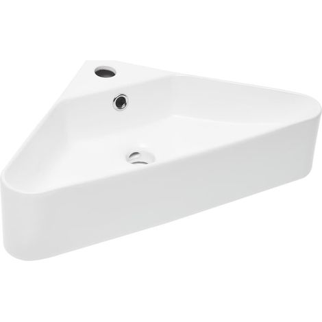 Lavabo d'angle SAT Mood 56x34 cm avec trop-plein (SATM5634)