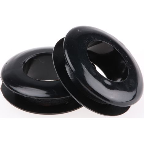 Passe-câble RS PRO en PVC, Ø câble max. 10.5mm, panneau 3.4mm max, Ø découpe 14mm ( Prix pour Sachet de 100 )