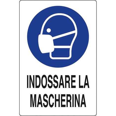 CARTELLO SEGNALETICA USARE LA MASCHERINA- 10 pezzi (1/2)