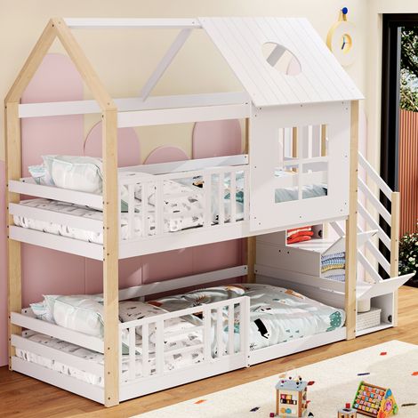 Letto letto camera a castello con scala contenitore OKMYHOME