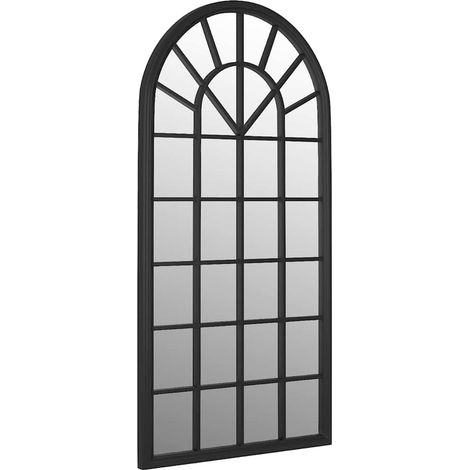 Maison Exclusive - Specchio da Giardino Nero 90x45 cm in Ferro per Uso Esterno (1/5)