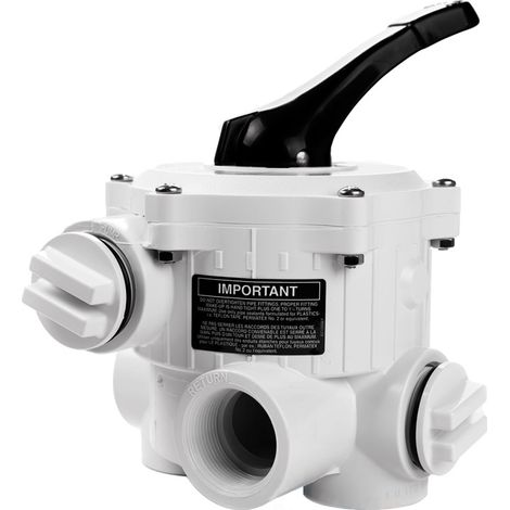 Hayward – Vanne piscine multivoies 1 1/2 pour filtre à sable – 7 entrées – 6 positions : filtration, circulation, contre lavage, rinçage, fermée, hivernage – SP0710XEALL
