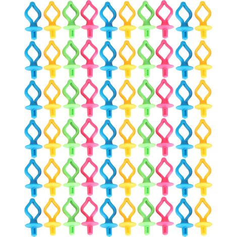 60Pcs Bobbin Fixing Clip Spool Silicone AntiDrop Nipple Shaped Sewing Embroidery (1/5)
