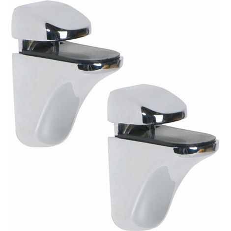 Supporto per mensola in vetro regolabile in 2 pezzi, supporto per mensole in legno/vetro spesse 3-21 mm (1/4)