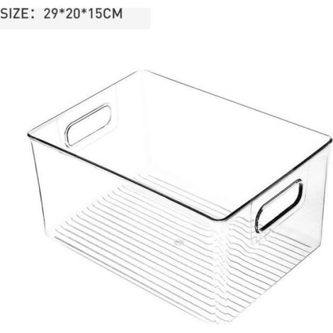 Boite De Rangement - Plastique Transparent - 29x20x15 Cm - Avec Poignées Intégrées - 1 Piece (1/4)