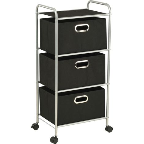 Regal mit 3 Aufbewahrungsboxen Stahl und Vliesstoff vidaXL (1/5)
