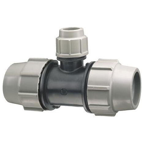 Té Réduit au centre à Compression pour Tube PE ø50-40-50 - Plasson