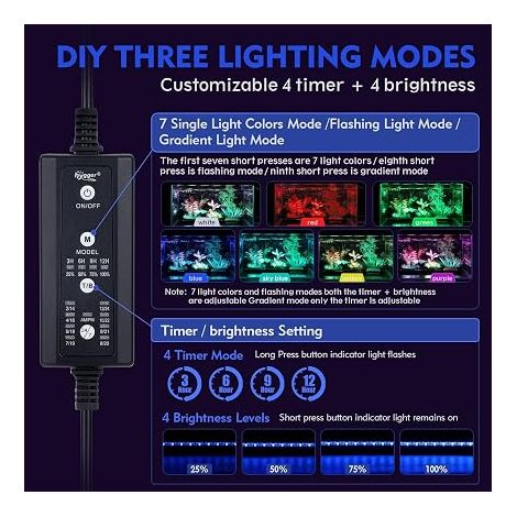 LED Aquarium Air Diffuser, Aquarium Bubbler for Oxygen Decoration (1/3)