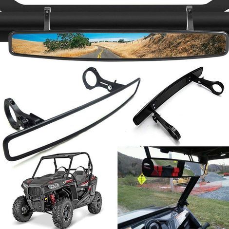 Hochwertige Universalspiegel für ATVs und UTVs, getöntes Glas, Lenkerhalterung, 2-teiliges Set (1/5)