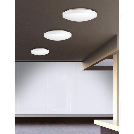Plafoniera Nova Luce IVI vetro bianco Ø 26 cm E27 dimmerabile per soggiorno rif. 6100521 (1/3)