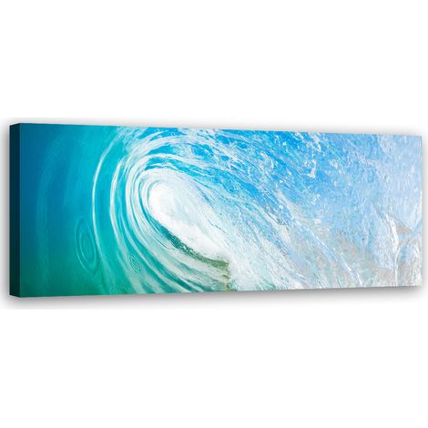 Tableau sur toile Vague de mer 90x30 (1/5)