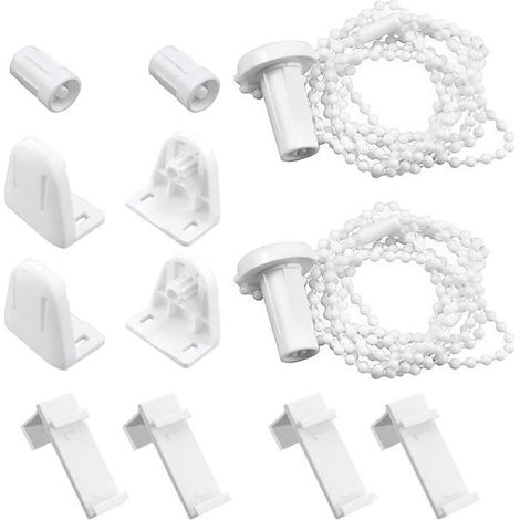 Lot De 2 Accessoires Pour Stores Enrouleurs(17Mm/Pvc/Sans Percage) Fixation Pour Store Enrouleur Supports De Store Enrouleur[CA150] (1/5)