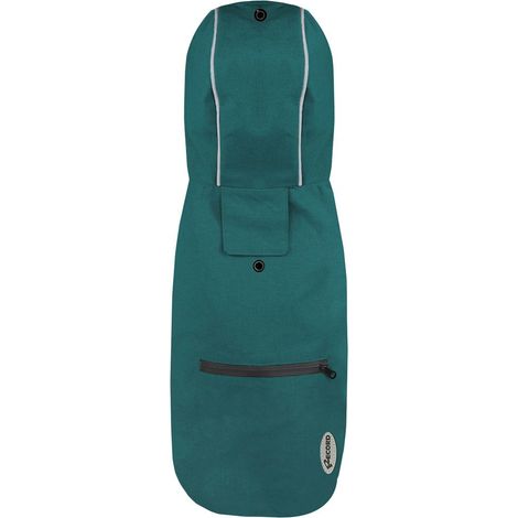 Impermeabile antivento con bande catarifrangenti sul cappuccio modello Diran per cani : 3XS - verde
