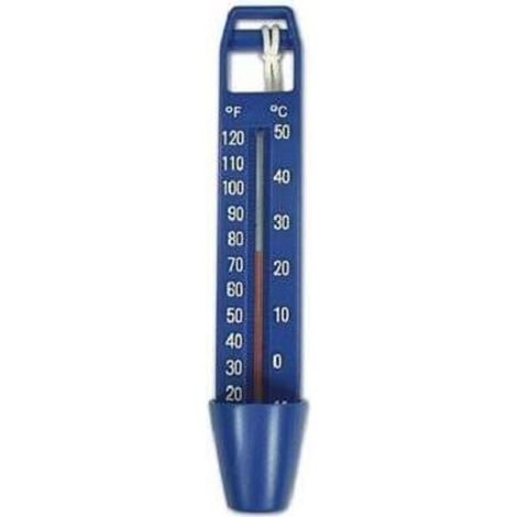 Thermomètre flottant bleu 15cm pour piscine - Lecture facile