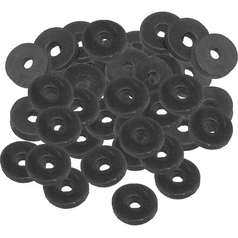 M4 Rondelle Plate En Caoutchouc, 80 Pièces 4mm DI 13mm DE 3mm Épaisseur Joint D'Étanchéité Espaceur Pour Robinet Tuyau D'Eau Boulon Fixation, Noir (1/5)