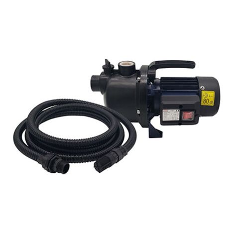 Spido – Pompe d’arrosage manuelle 600 W – Débit 3 m³/h – Pression 3,5 bars – Corps composite léger avec poignée ergonomique – Kit aspiration 4 m Ø 22 mm - JE-600-P