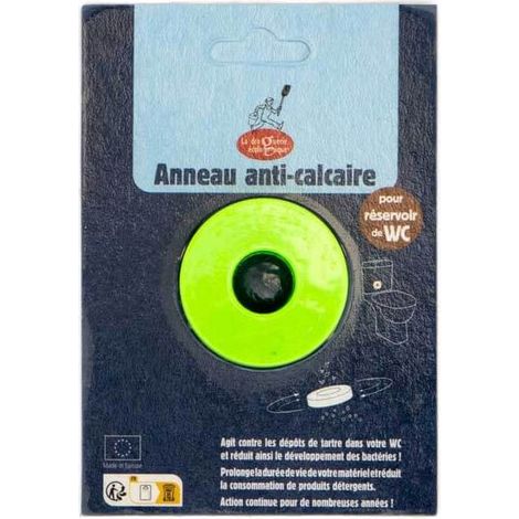 Anneau anti-calcaire WC – Prévention calcaire pour mécanisme de chasse d'eau – Aimant polyéthylène vert – Utilisation simple et efficace – La Droguerie Écologique