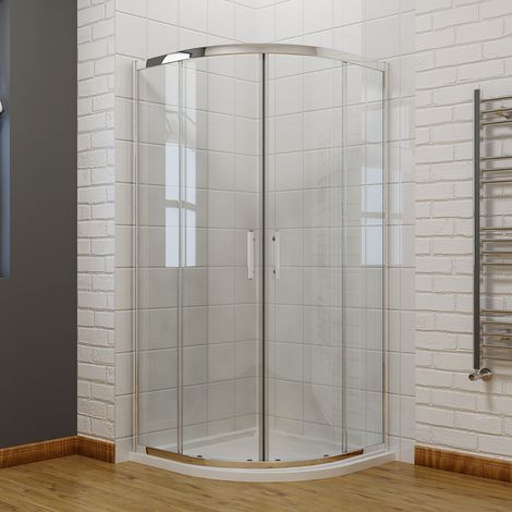 ELEGANT 900 x 900 mm Quadrant Shower Cubicle Enclosure Sliding Door Easy Clean Glass