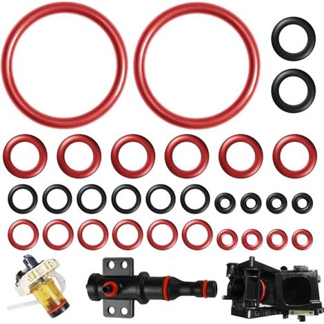 40 O-Ringe für Philips Saeco - Kompatibel mit Philips Saeco, Spidem, Gaggia Kaffeevollautomaten - Set mit Silikondichtungen für Dampfventil, Brühgruppe, Durchflussregler (40 Stück)