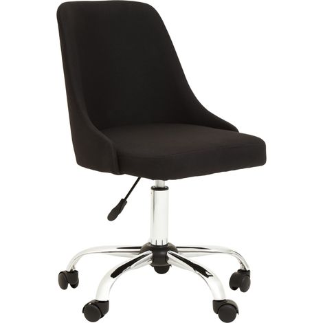 Premier Housewares Brent Black And Chrome Home Office Chair (1/5)