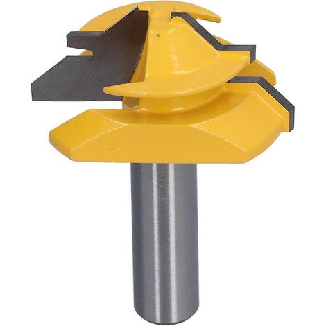 Fraise à défoncer à queue de 1/2 pouce, fraise à défoncer à 45° pour le travail du bois, idéale pour les portes et tiroirs d'armoires, outil manuel CNC, 5 cm (2 pouces)