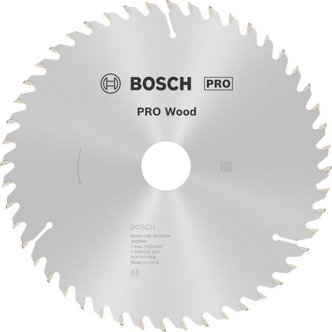 Bosch PRO Wood Circular Saw Blade 200 x 2.8 x 30 mm T48 2608640620