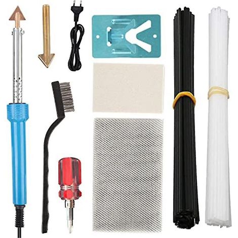 Soudage plastique, kit de soudage plastique 80 W, machine de réparation plastique pour pare-chocs de voiture avec 2 soudures (1/5)