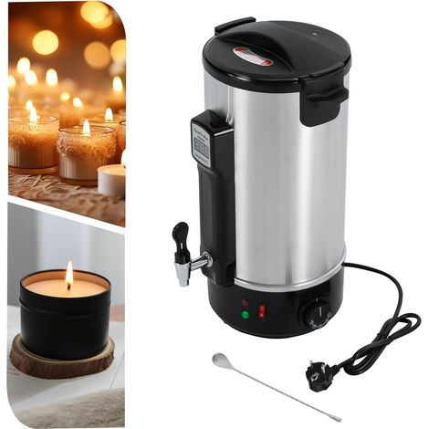 Pot de Fusion Cire Bougie Électrique Grande Capacité Pot de Fusion Cire Bougie avec Interrupteur Rotatif Fondeur de Cire pour Acier inoxydable pour la Fabrication de Bougies (1/5)