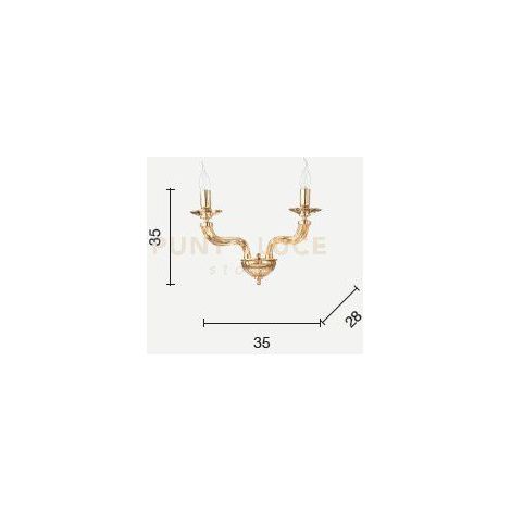 APPLIQUE VILLA 2 LUCI FUME' E CROMO ATTACCO E14