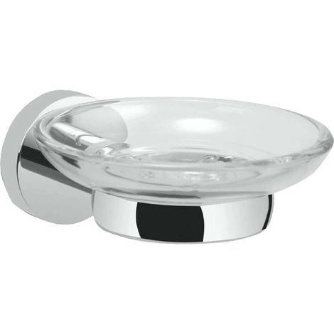 tecuro Serie 8000 Seifenschale mit Kristallglas - Messing verchromt (1/3)