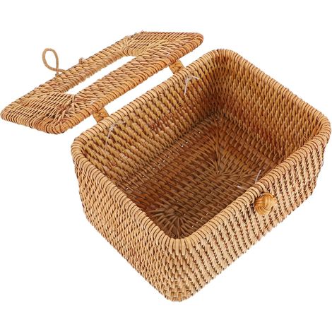 Hand Woven Rattan Tissue Box Decorative Storage Box