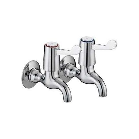 Bristan Value Lever Chrome Bib Kitchen Sink Taps with Ceramic Disc Valves - VAL2-BIB-C-CD