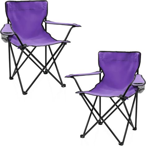 3.12  Lot de 2  Chaise de camping violette - 2 pièces (1/5)