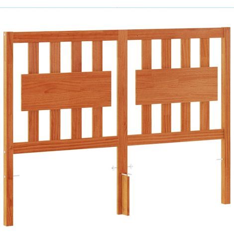 Testiera Marrone Cera 135 cm in Legno Massello di Pino vidaXL (1/5)
