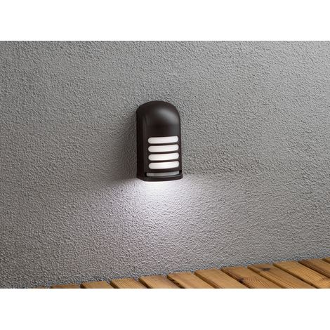 LED Außenwandleuchte PRATO mit Bewegungsmelder & Batterie, Schwarz H: 13cm (1/5)