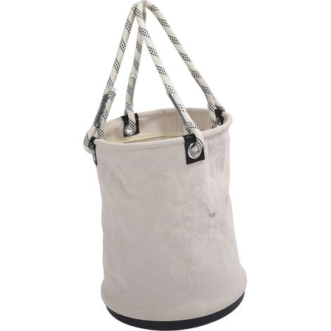 Seau en Toile, Sac à Outils en Toile 40x30 Cm Portable pour l'entretien électrique à Haute Altitude (White)