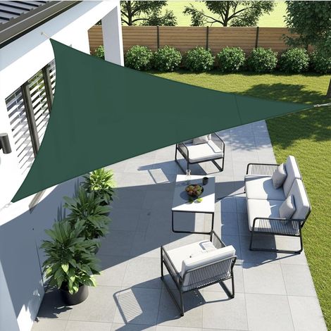 Sonnensegel Dreieckig Wasserdicht UV Schutz PES Terrasse 3x3x3m Verde (1/5)