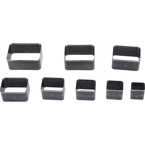 Lot De 8 Outils De Découpe De Cuir Perforateur Rectangle De Poinçonnage Kit (1/5)
