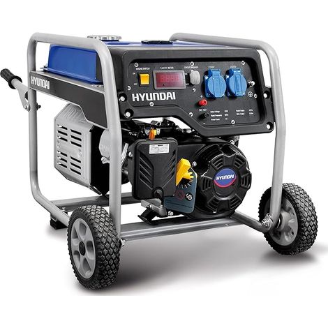 Hyundai PT3000 gruppo elettrogeno Generatore a benzina carrellato 3,5 Kw 230V (cod. 65011)