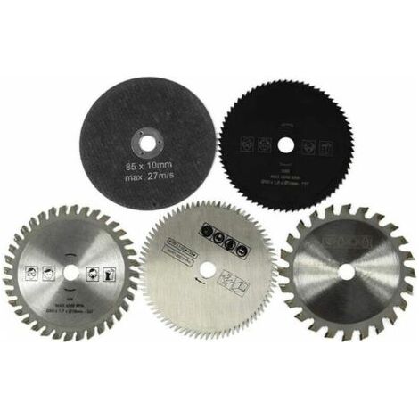 5 pièces/ensemble 85mm diamètre 10mm diamètre intérieur rotatif, petite lame de scie circulaire en alliage dur outils de coupe rotatifs (1/5)