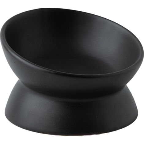Gamelles surélevées en céramique pour chats à face plate (1/5)