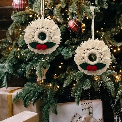 Dekorativer Weihnachtskranz, hängende Girlande, Schmuckstück, das zu Weihnachtsbäumen und Weihnachtsfeierdekorationen passt (1/5)