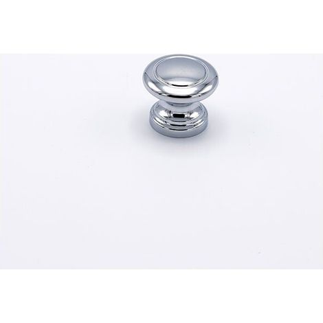 Pomolo tondo cromato lucido con cerchio inciso nel centro 32x27mm - 021 Small (1/2)